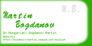 martin bogdanov business card